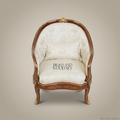 Classic Marquetry Salon Chair Model 6342