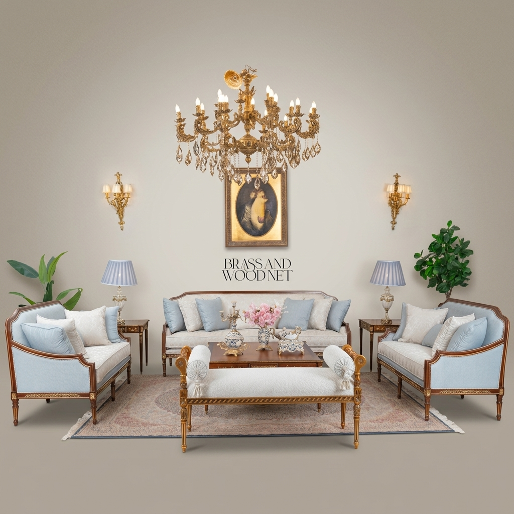 Louis XVI Heritage Gilt Salon Set