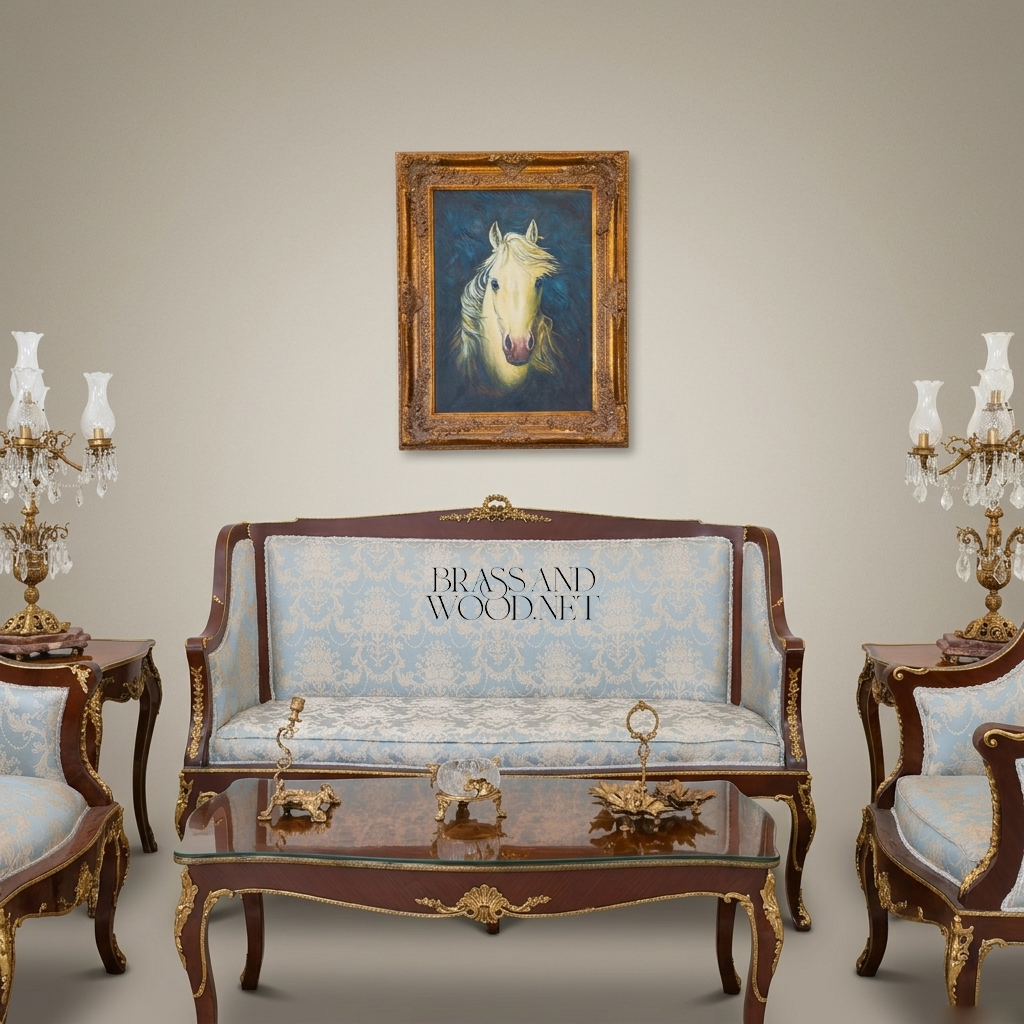 Louis XV Gilded Salon Suite — Carved Wood & Gilt Bronze Complete Set