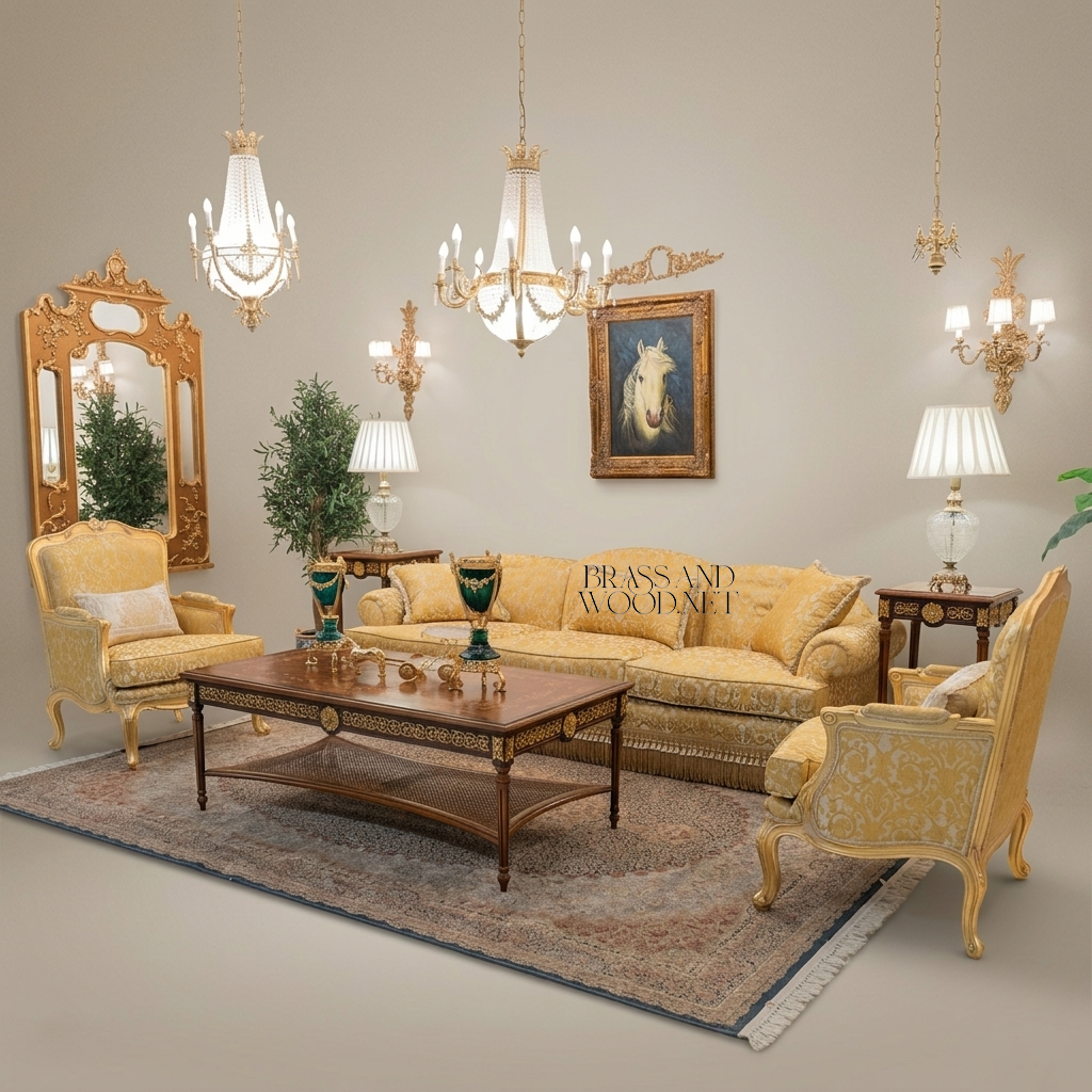 Louis XVI Heritage Gilt Salon Set