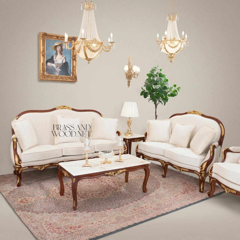 Rococo Gilt Carved Hardwood Salon Suite