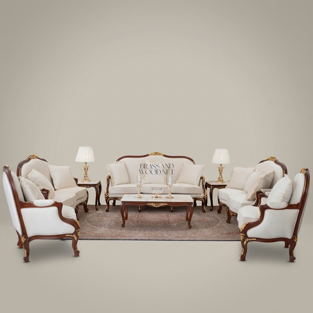 Rococo Gilt Carved Hardwood Salon Suite