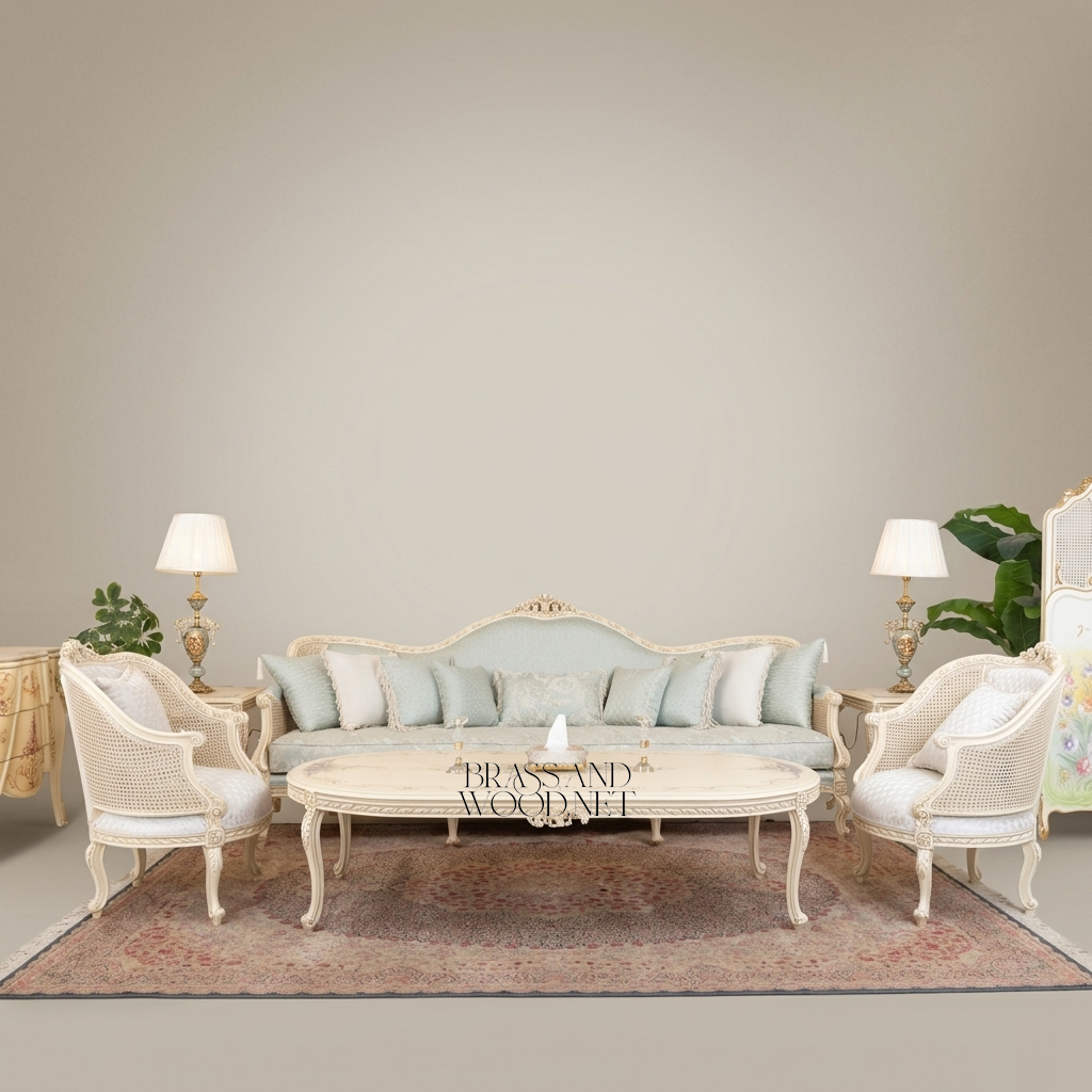 Louis XVI Carved Cane & Gilt Salon Suite