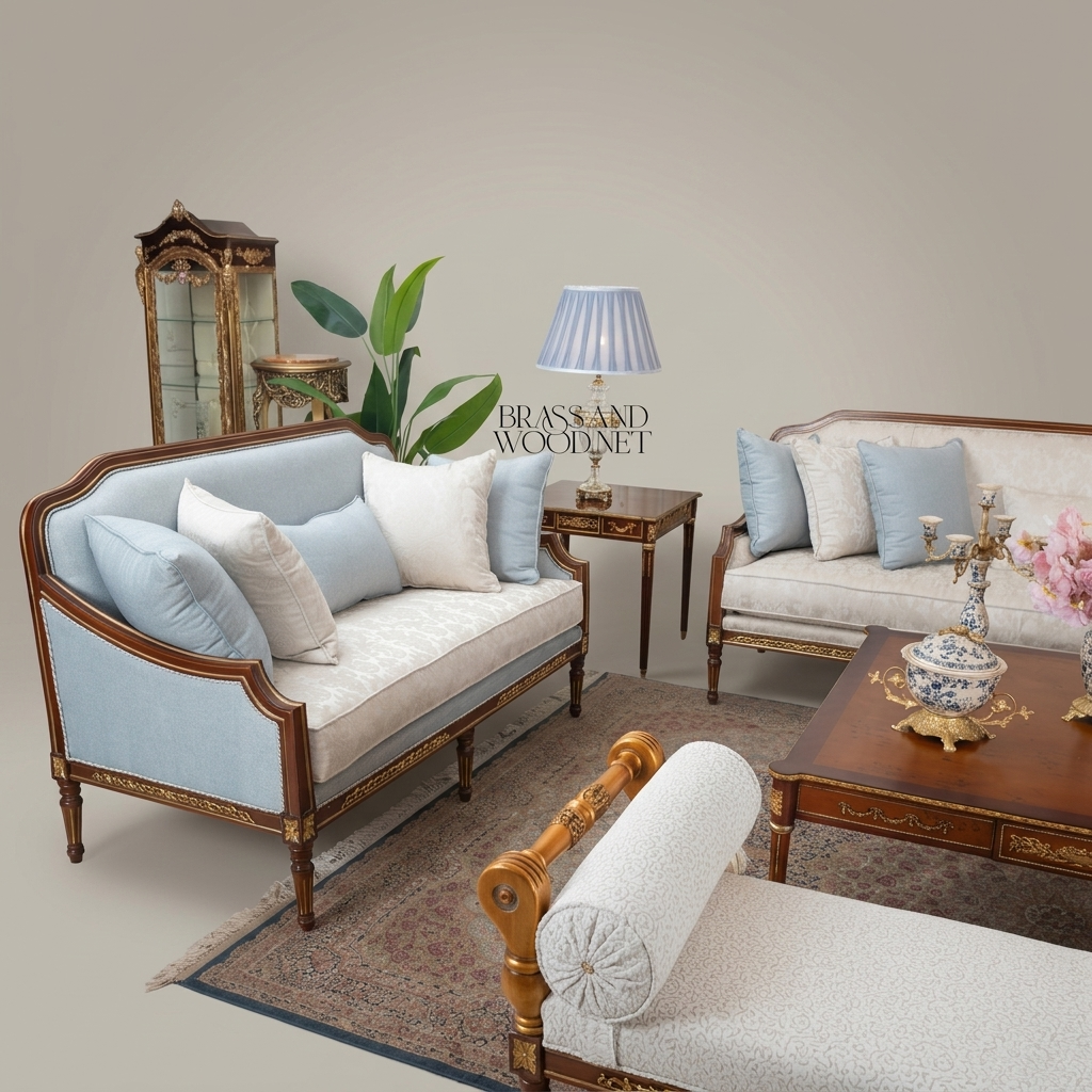 Louis XVI Heritage Gilt Salon Set