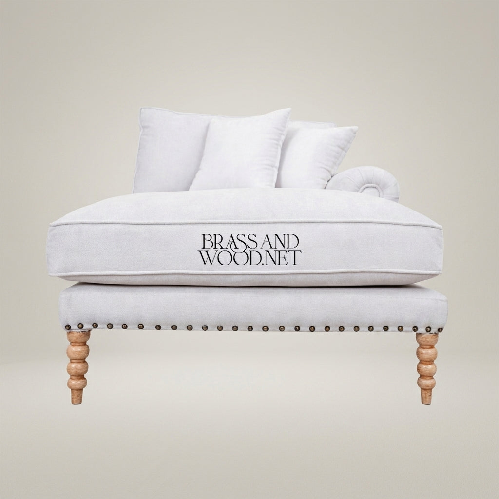 Louis XVI Heritage Salon Set — Carved Wood & Nailhead Upholstery