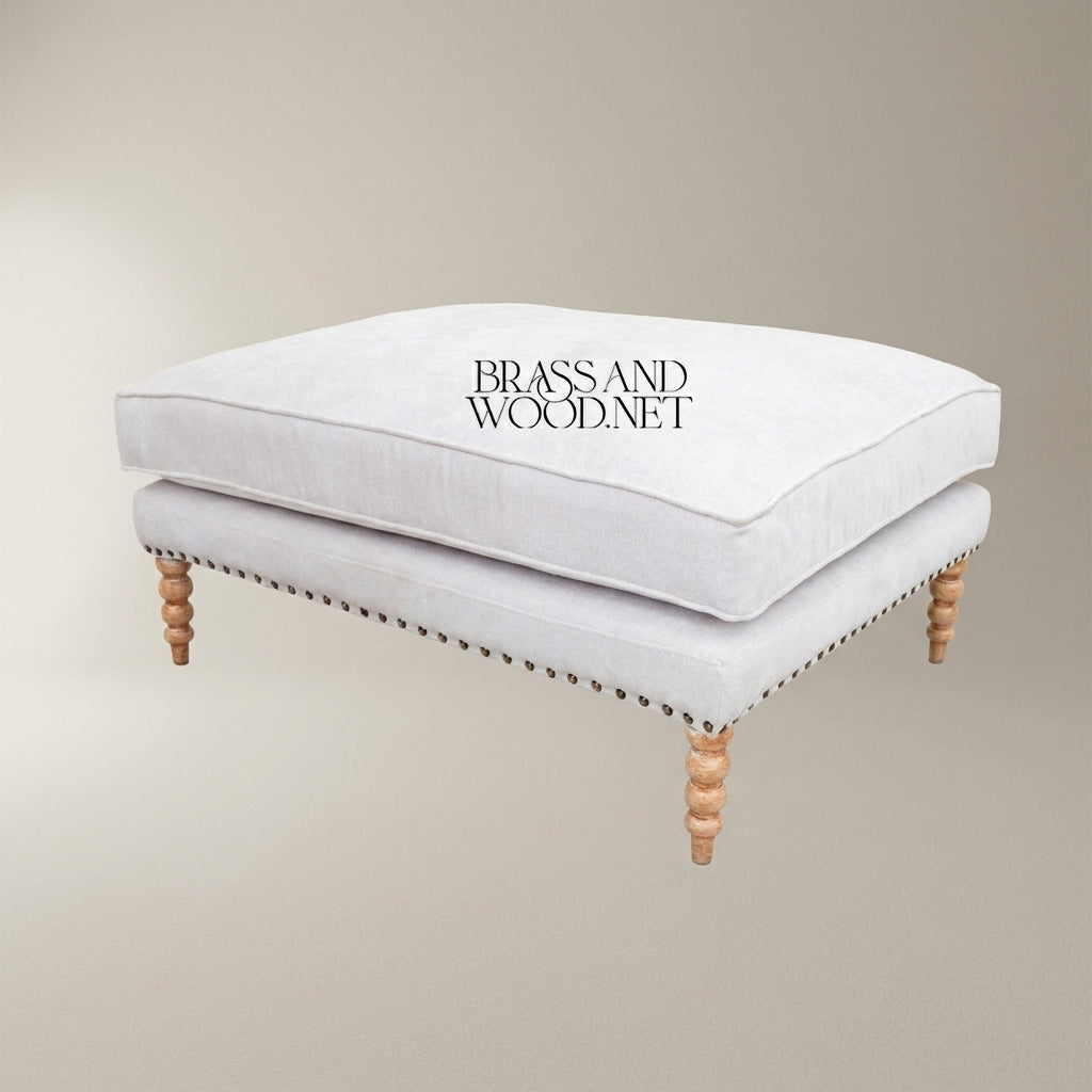 Louis XVI Heritage Salon Set — Carved Wood & Nailhead Upholstery