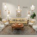 Baroque Marquetry Gilt Salon Suite