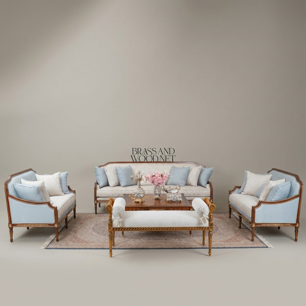 Louis XVI Heritage Gilt Salon Set
