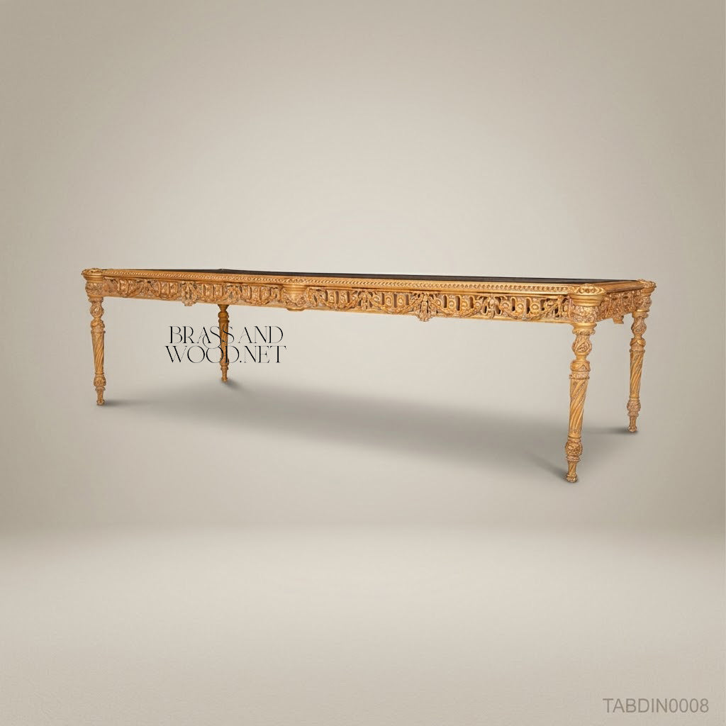 Rococo Gilt Carved Dining Set