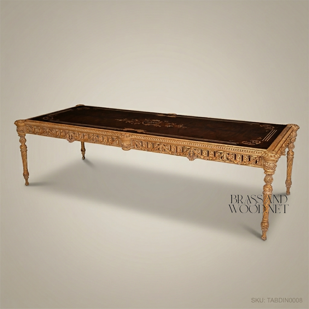 Rococo Gilt Carved Dining Set