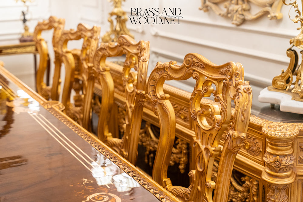 Rococo Gilt Carved Dining Set
