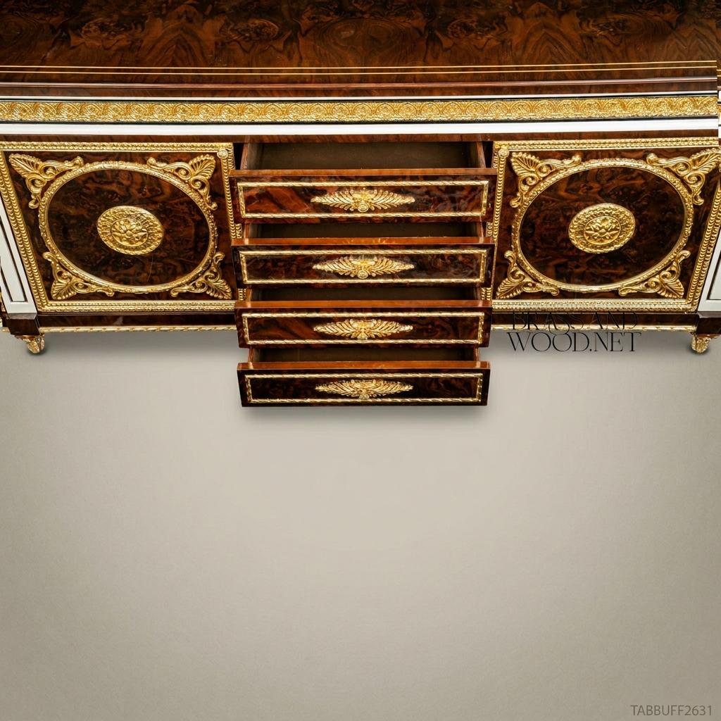 Empire Gilt Dining Suite with Carved Buffet