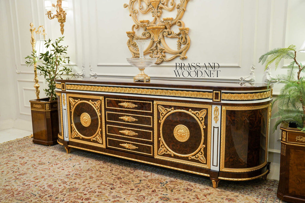 Empire Gilt Dining Suite with Carved Buffet