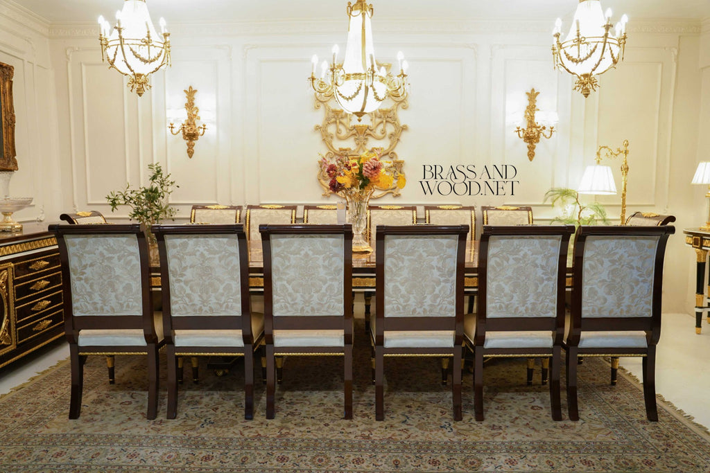 Empire Gilt Dining Suite with Carved Buffet