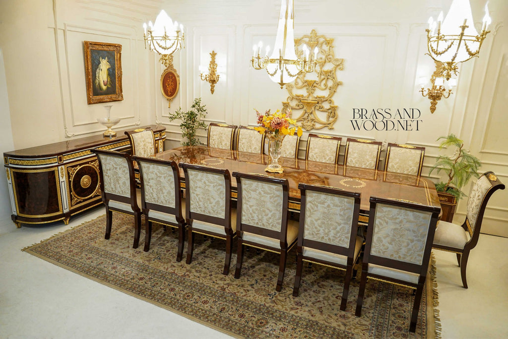 Empire Gilt Dining Suite with Carved Buffet
