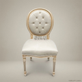 Louis XVI Dining Chair with Tufted Oval Back (Without Arms)