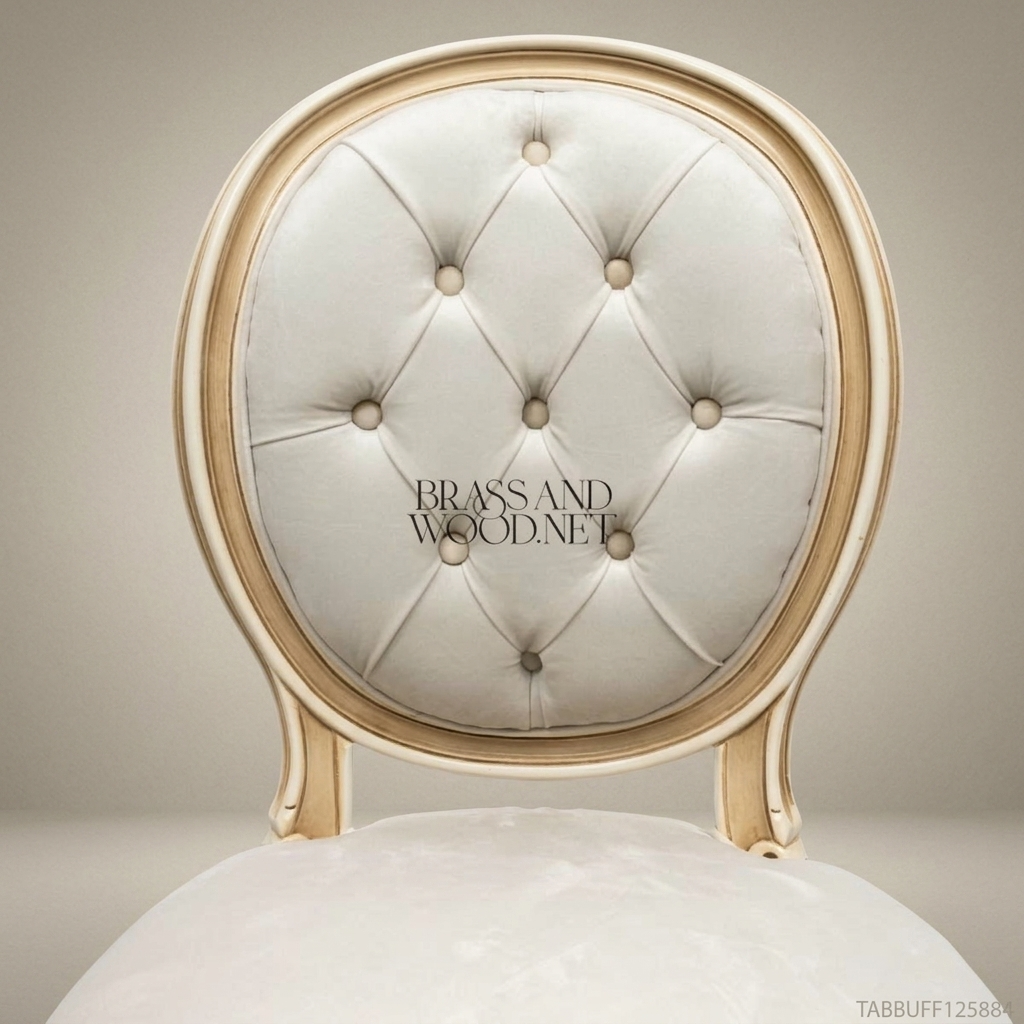 Louis XVI Dining Chair with Tufted Oval Back (Without Arms)