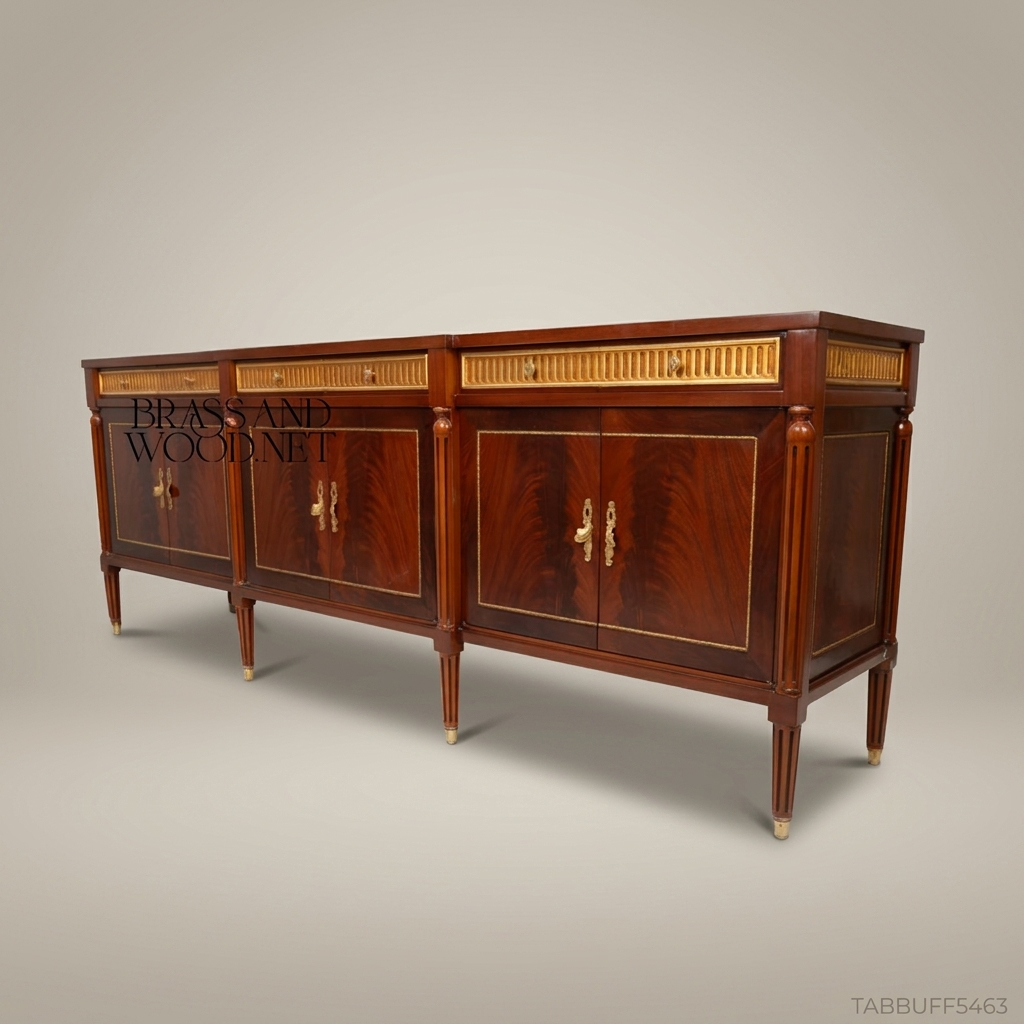 Louis XVI Mahogany & Gilt Dining Buffet — 600cm