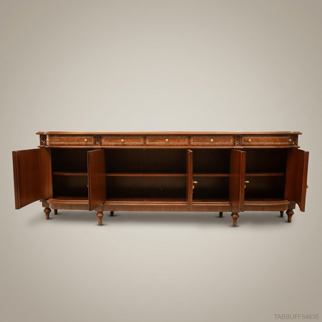 Brass & Wood Louis XVI Classical Buffet — 350cm