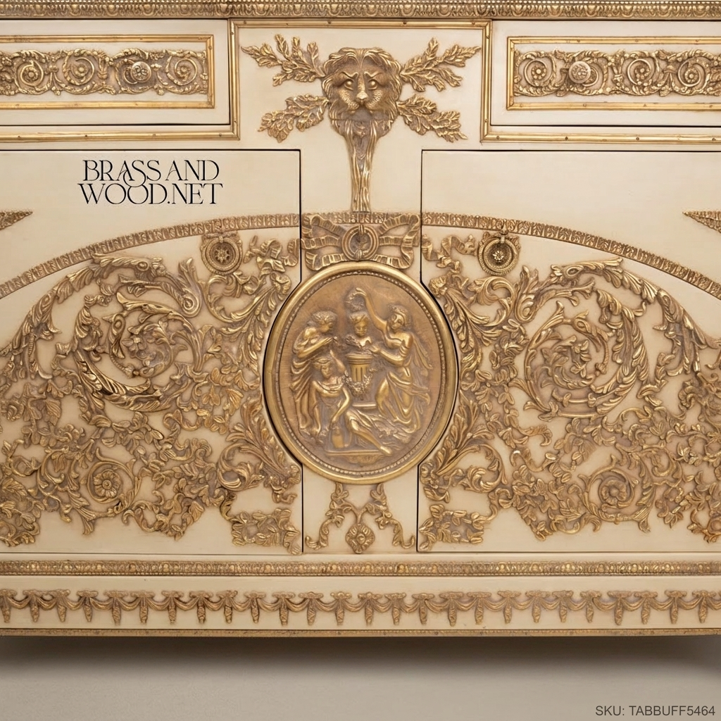 Royal Carved Dining Buffet with Mirror