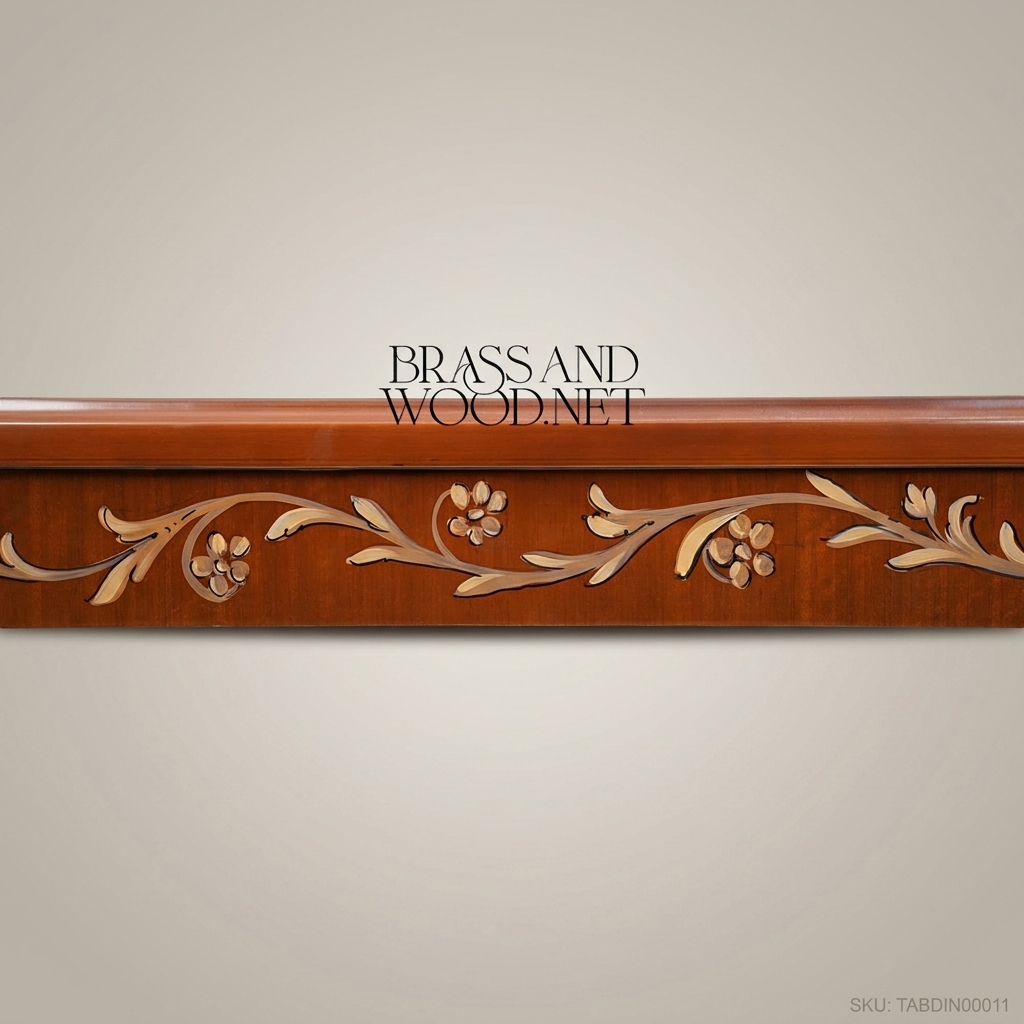 Marquetry Inlay Mahogany Dining Table — 32 Persons