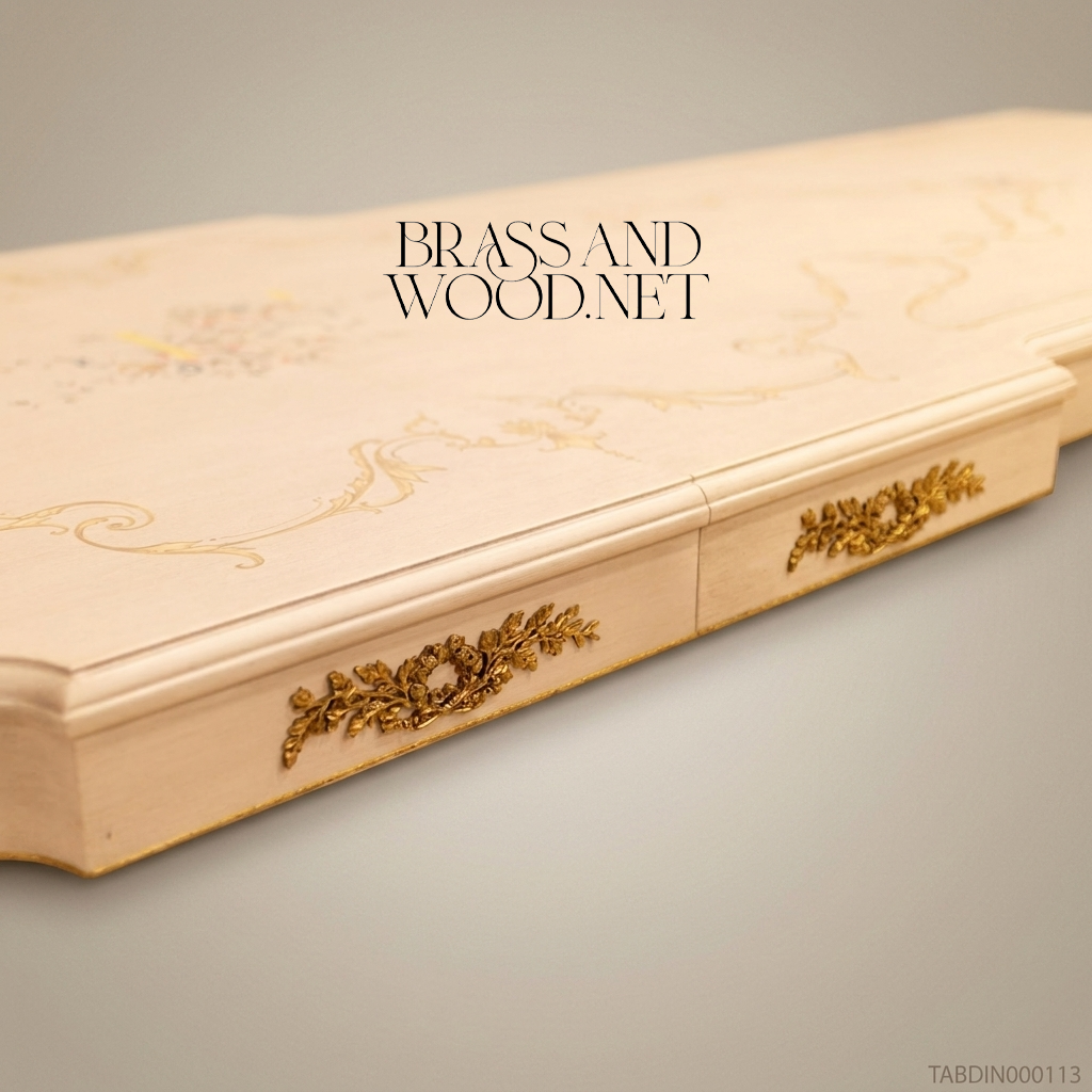 Louis XVI Floral Painted Dining Suite with Gilt Accents