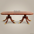 Regency Mahogany & Brass Dining Table — 6 Persons