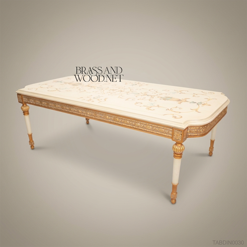 Royal Gilt Carved Dining Table — 28 Persons