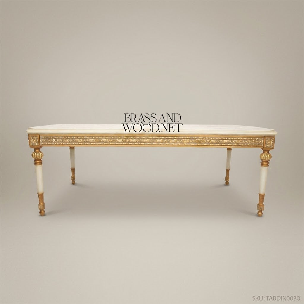 Royal Gilt Carved Dining Table — 30 Persons