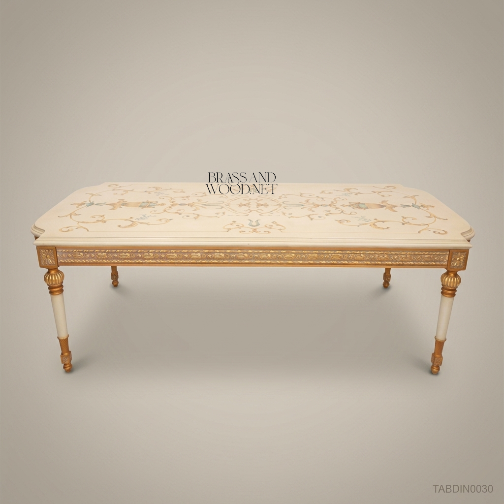 Royal Gilt Carved Dining Table — 6 Persons