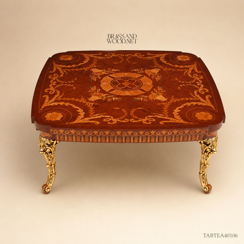 Baroque Marquetry Gilt Salon Suite