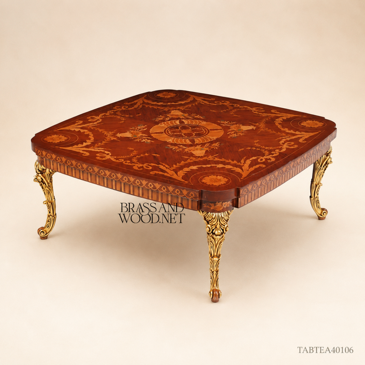 Baroque Marquetry Gilt Salon Suite