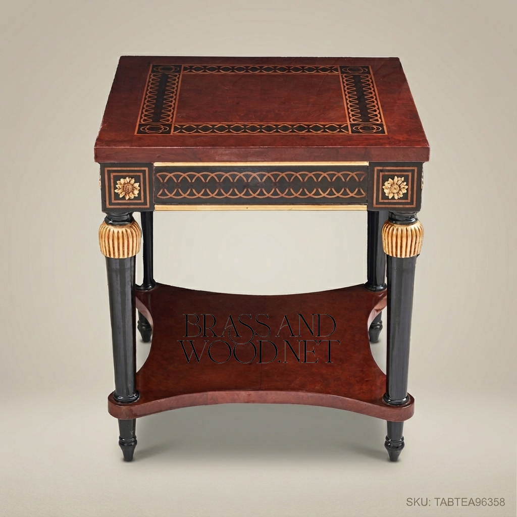 Nantes Marquetry Corner Side Table