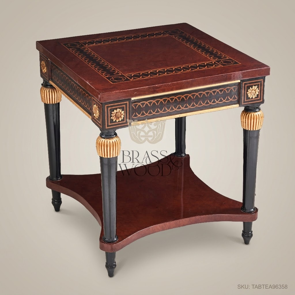 Nantes Marquetry Corner Side Table
