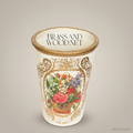 Victorian Floral Cachepot – Ivory & Gold Rococo Hand-Painted Planter